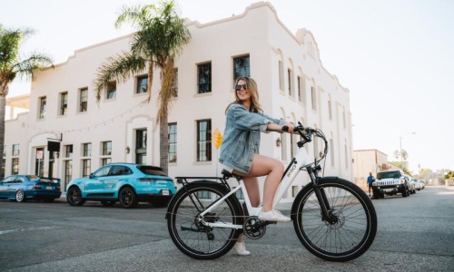 a person on a bicycle