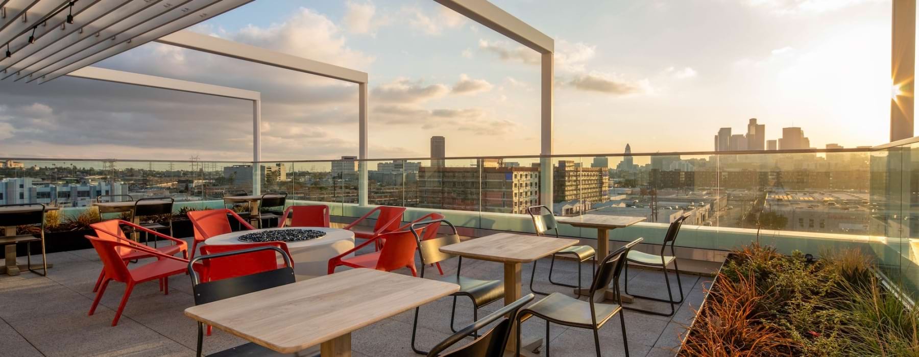 rooftop lounge area